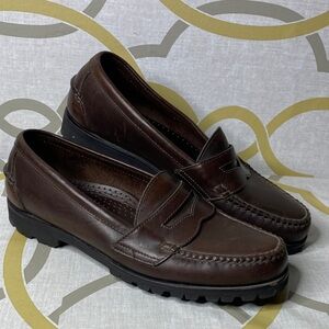 LL Bean Leather Vibram Loafers